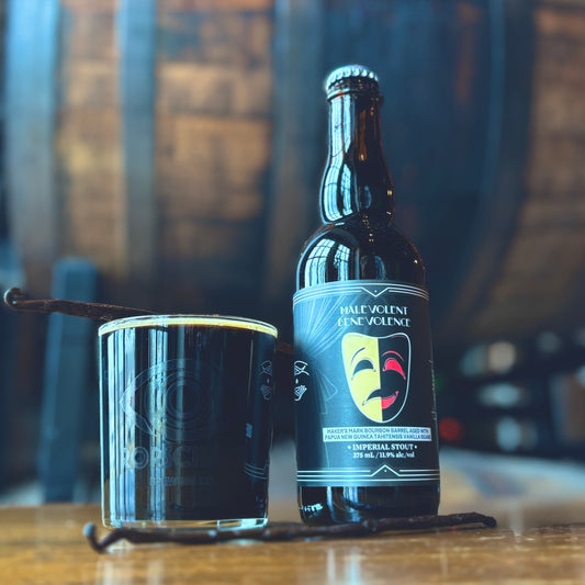 Malevolent Benevolence Imperial Stout: Makers Mark Barrel Aged w/ Papua New Guinea Tahitensis Vanilla Beans